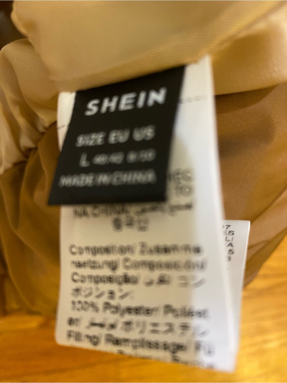 SHEIN Cropped Puffer Vest in Camel - Picture 5 of 5